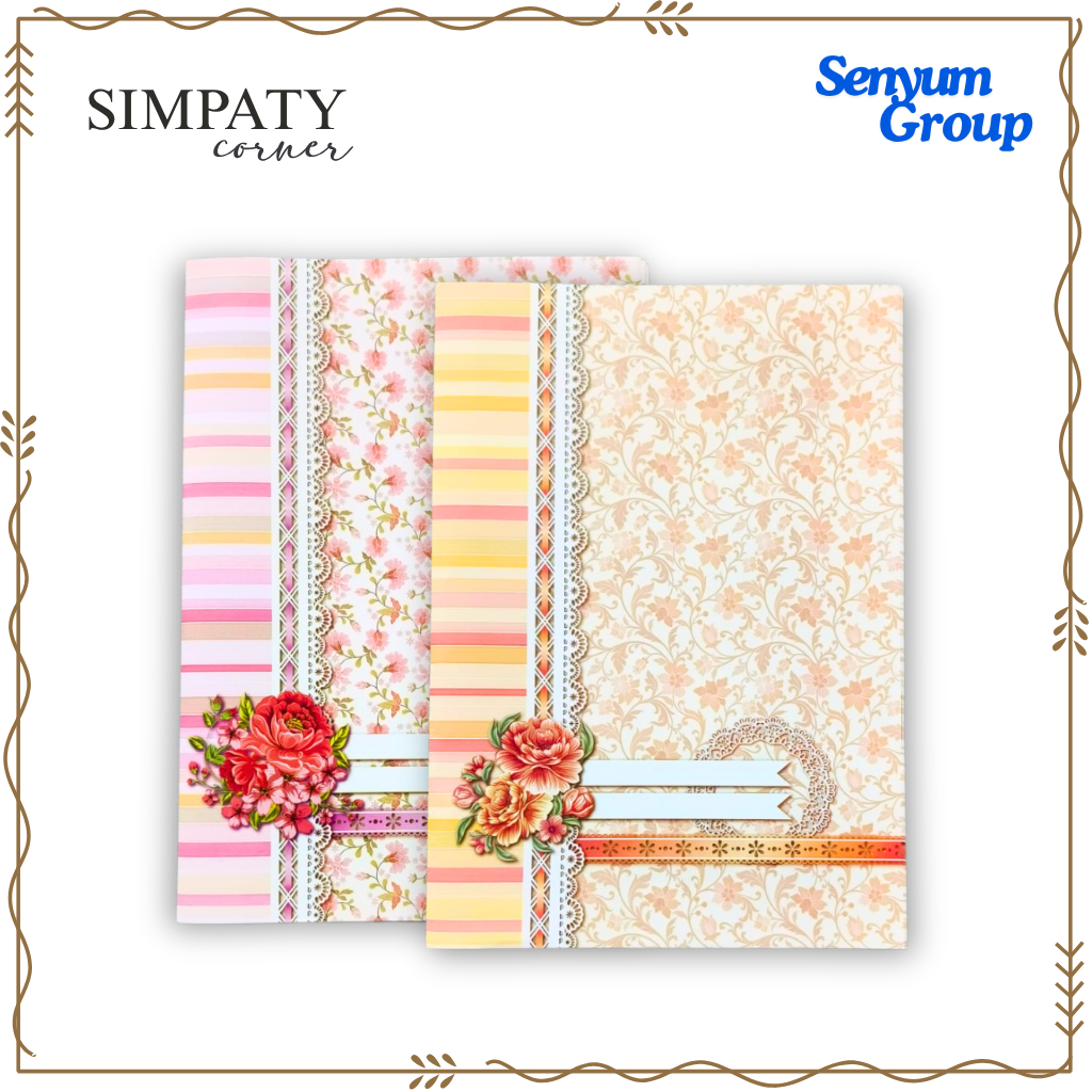 

Sampul Buku Tulis SIMPATY Corner 20 Lembar – Motif Floral Vintage Aestetic – Sampul Tebal