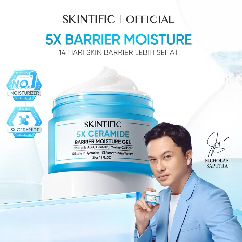 SKINTIFIC MOISTURIZER BARRIER Niacinamide 5X Ceramide Barrier Moisturizer Gel Moisturizer Skintific 