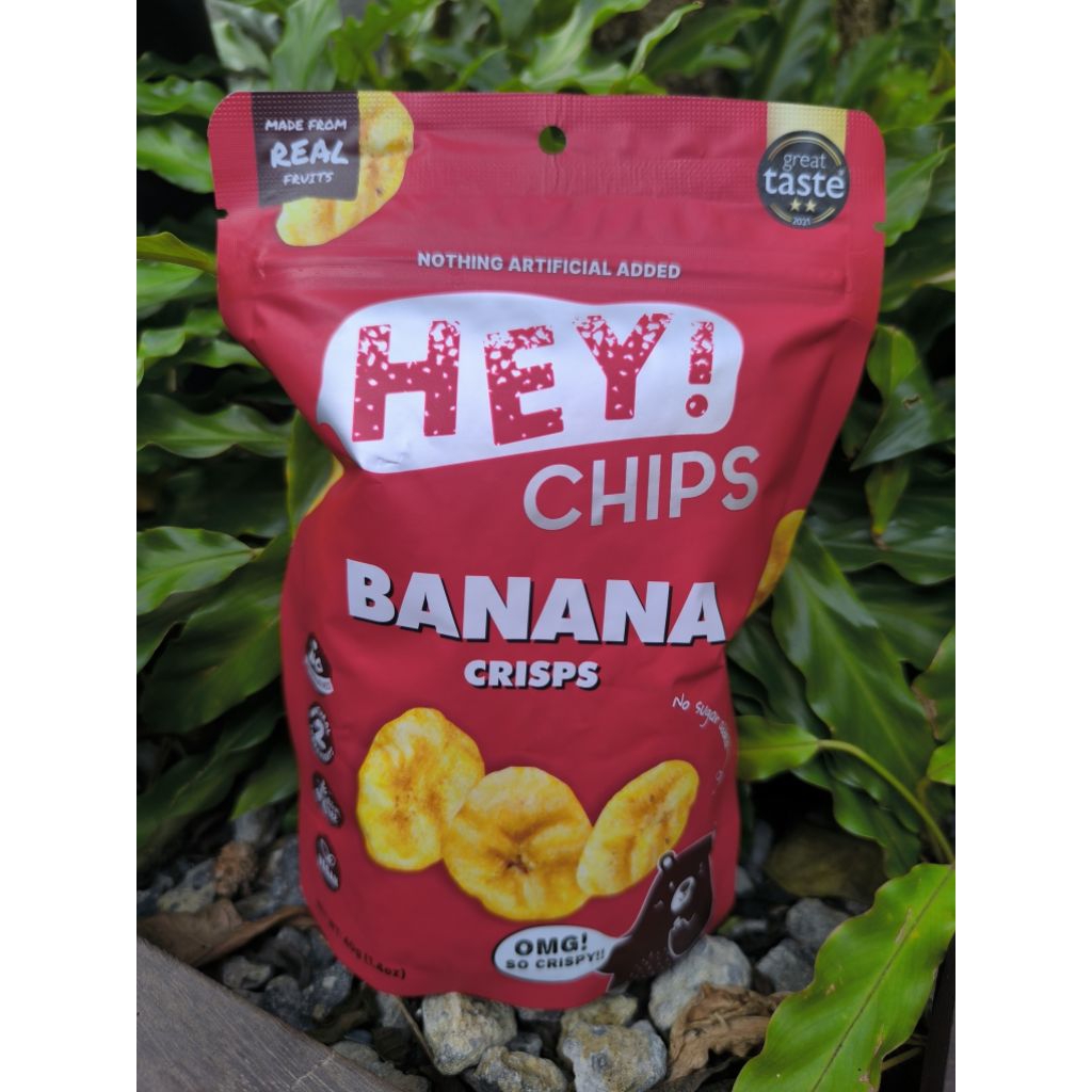 

HEY! Chips - Banana Crisps 40 gr Made From Real Fruits / handcarry Singapore