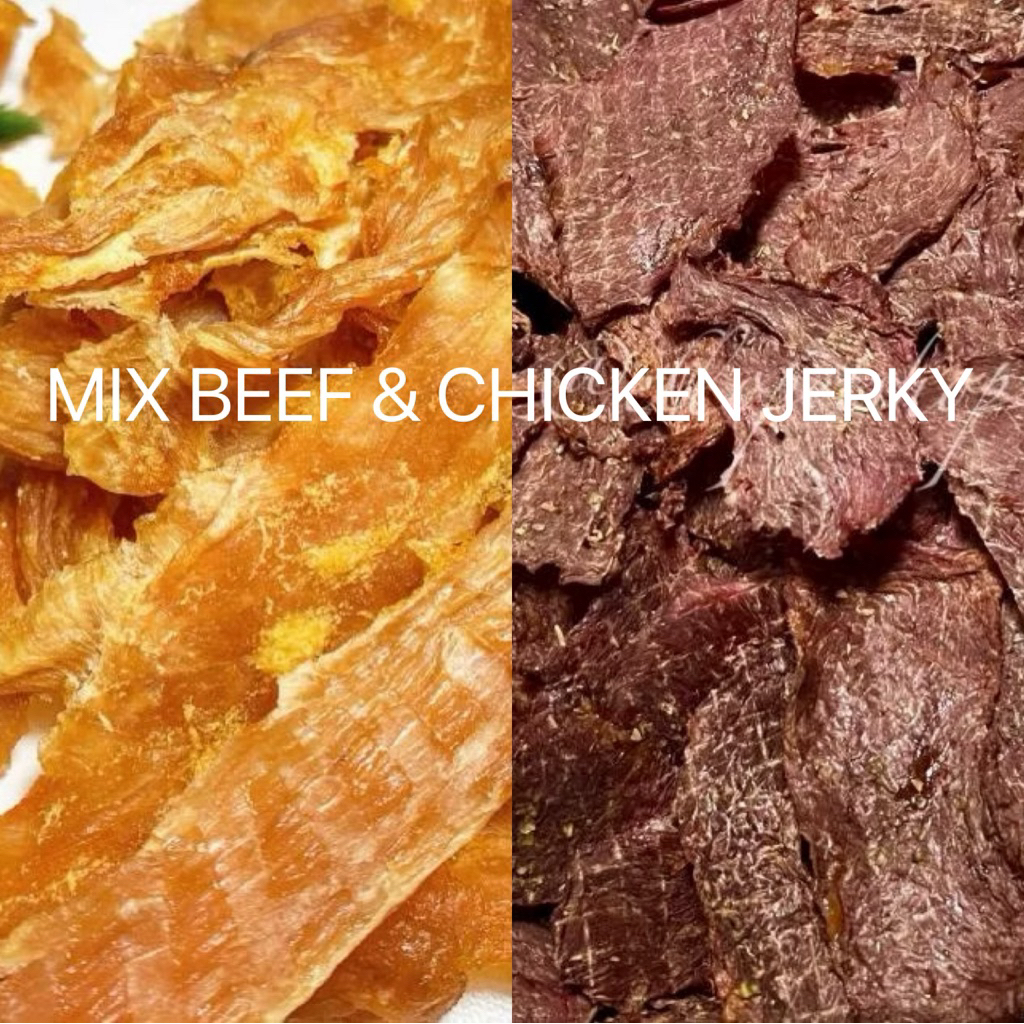 

Mix Beef Jerky and Chicken Jerky