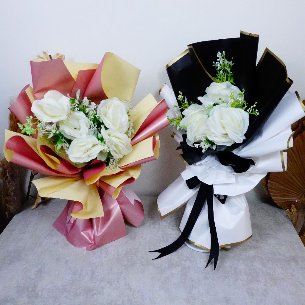 (Ready Stock) Buket Bunga Mawar Besar / Buket Bunga Mawar Artificial / Buket bunga gift ulang tahun 