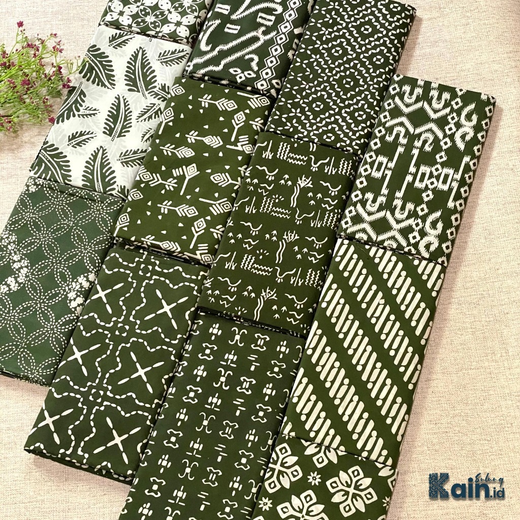 Kain batik cap hijau botol series by KainSulung