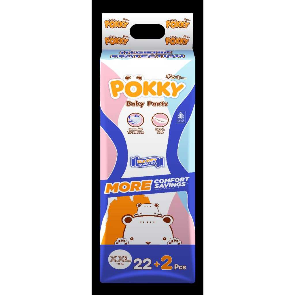 POKKY BABY DIAPERS PANTS XXL22+2