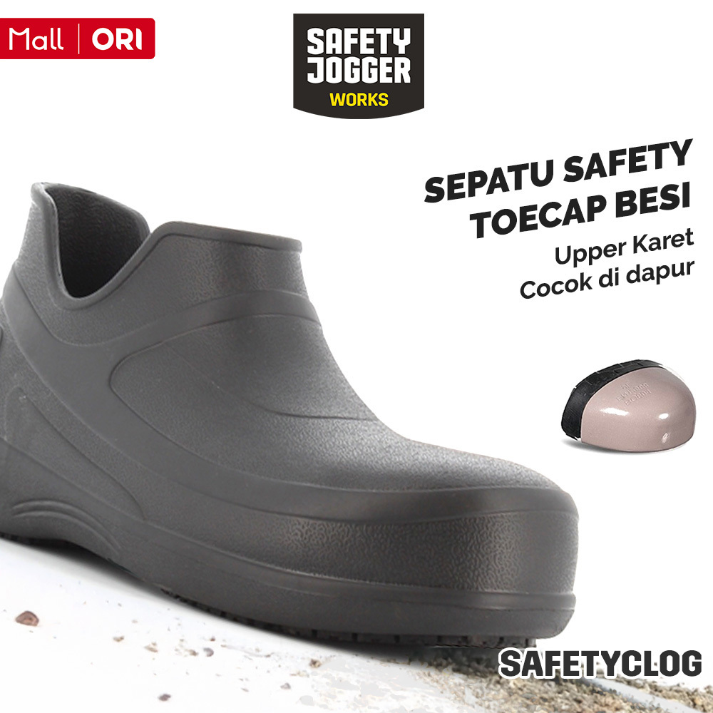 Safety Jogger Works Sepatu Safety Jogger Safetyclog Besi Upper Karet Cocok di Dapur Anti Selip SRC