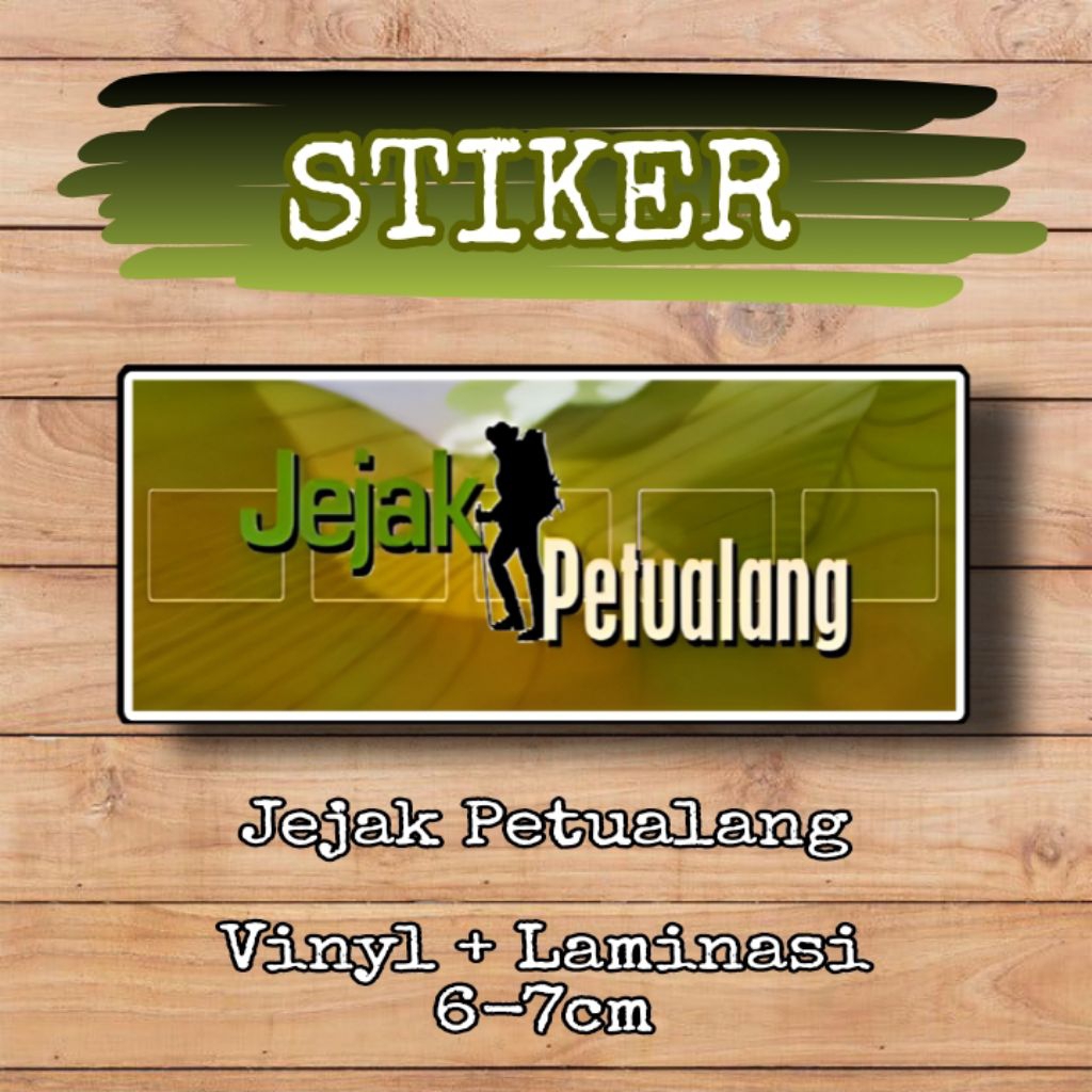 

COD✨ Stiker Sticker Jejak Petualang Vinyl + Laminasi Size 6-7cm