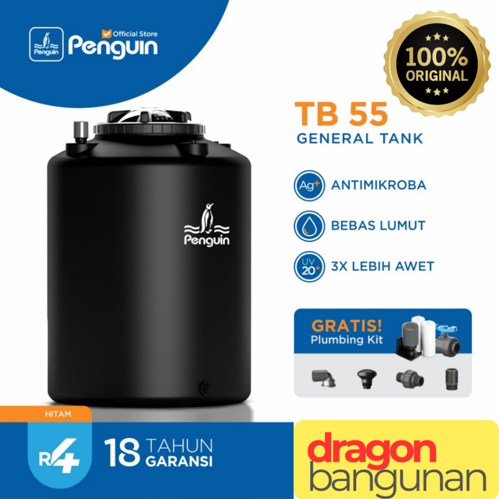 Penguin TB 55 Hitam / Toren Penguin 500 Liter / Tangki Air Penguin 500 Liter