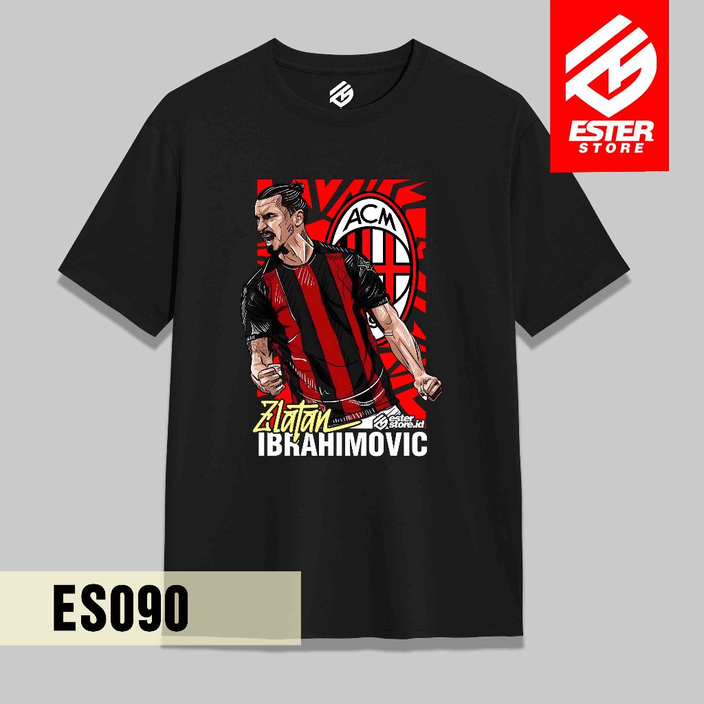 Esterstore.id ES090 - Kaos Bola Zlatan Ibrahimovic AC Milan