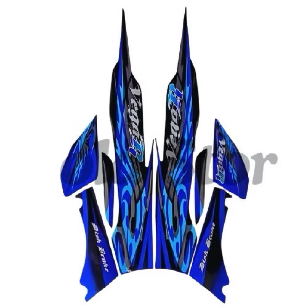 Stiker Striping Vega R New 2008 warna biru - List Stiker Standart Vega R New 2008 terlaris termurah