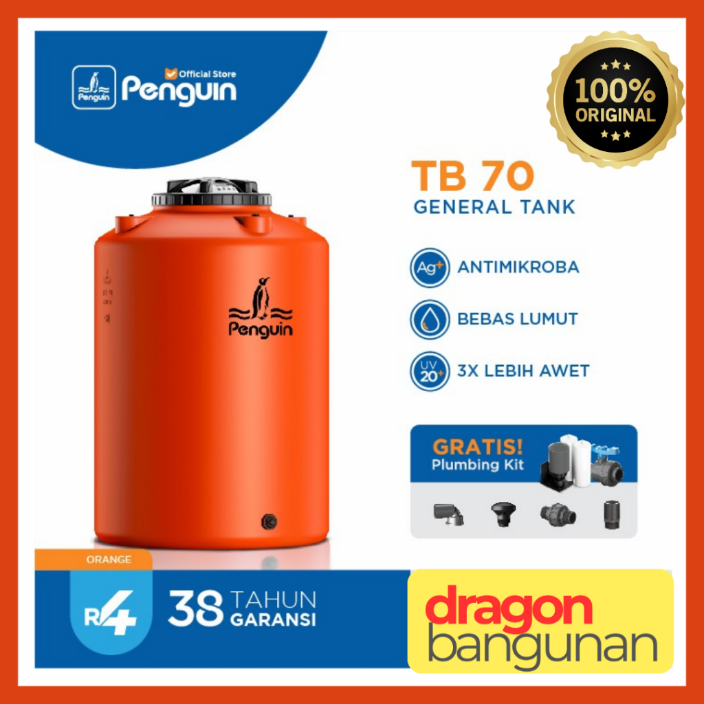Tangki Air Penguin TB 70 Orange / Toren Air Penguin 650 Liter / Tandon Air
