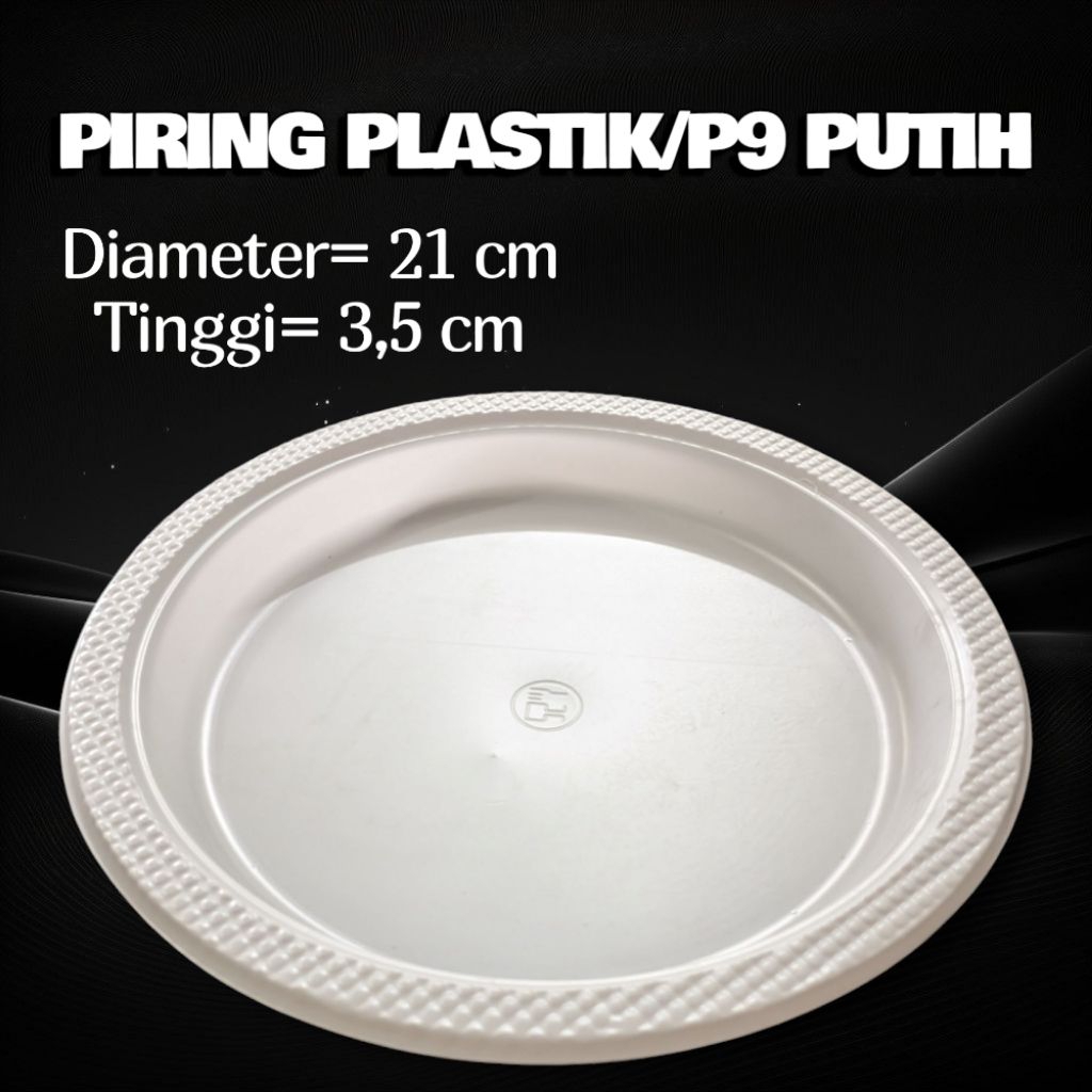 PIRING PLASTIK PUTIH/P9 PUTIH