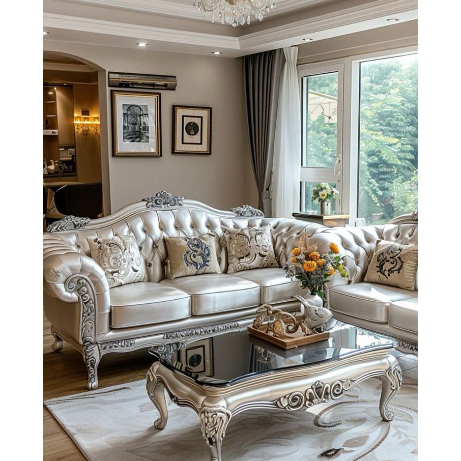 JUAL KURSI SOFA RUANG TAMU MEWAH, KURSI SOFA RUANG TAMU SULTAN, KURSI SOFA KULIT MEWAH, KURSI SOFA U