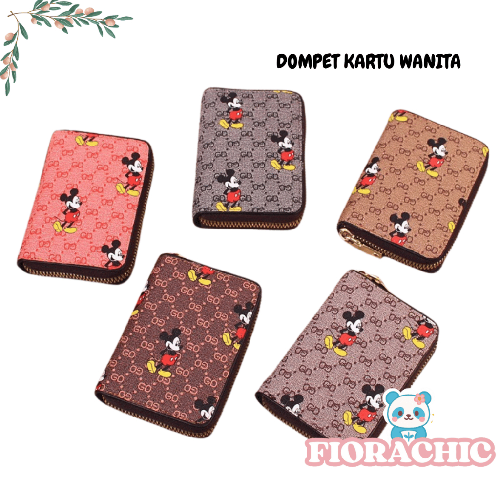 FC- DOMPET KARTU WANITA D1000 DOMPET KARTU/DOMPET ATM KARAKTER MICKY MOUSE LUCU CARD HOLDER WALLET
