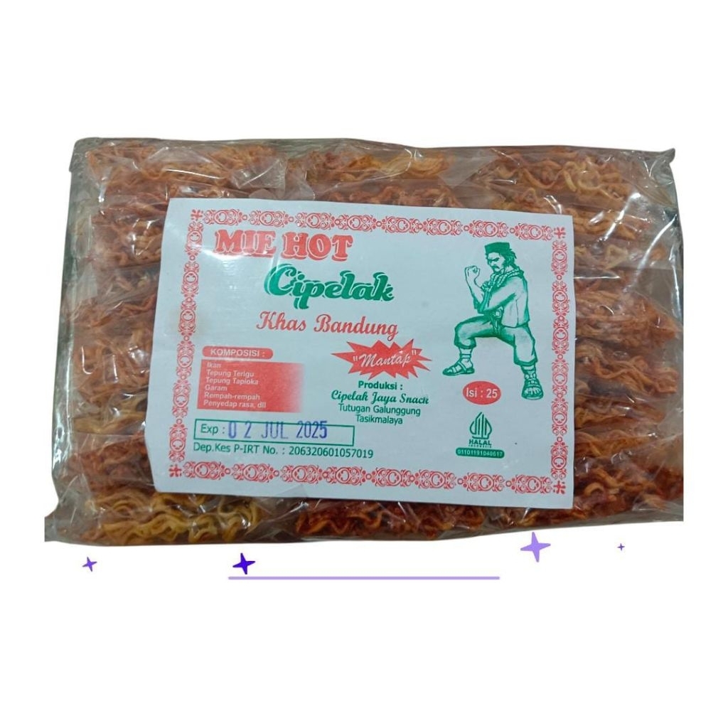 

Mie hot cipelak khas bandung isi 25 pcs