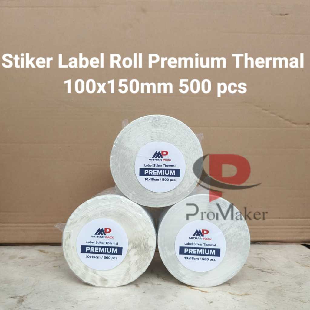 

Stiker Label Roll Premium Thermal Mitran pack 100x150mm 500 pcs Original.