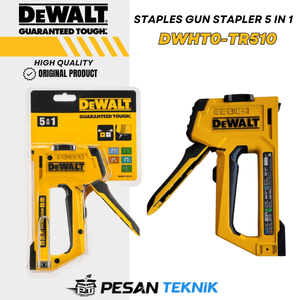

Staples Tembak Staples Gun Stapler 5 in 1 Multi Tacker DEWALT DWHT0-TR510