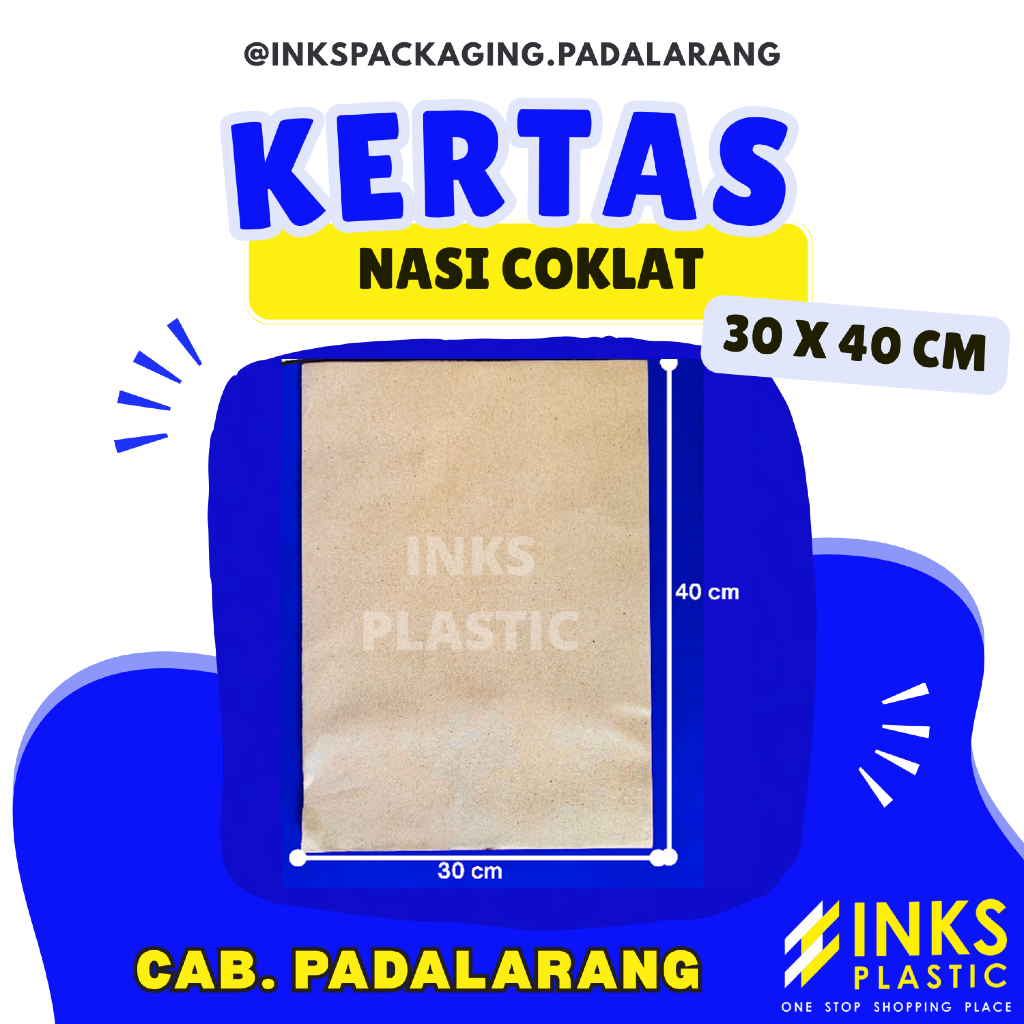 KERTAS NASI COKLAT 30 X 40 CM