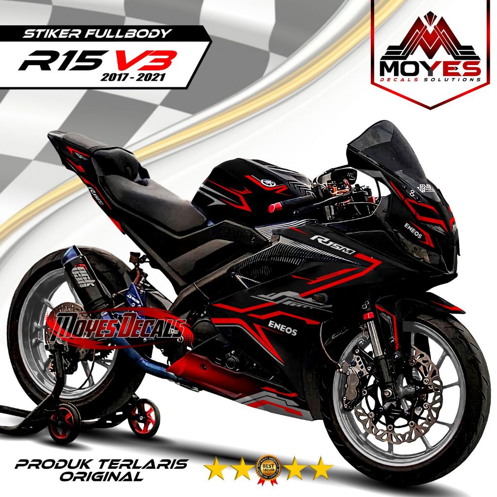 Decal Sticker Yamaha R15 V3 Fullbody - Decal Sticker Variasi R15 V3 Fullbody Leopard