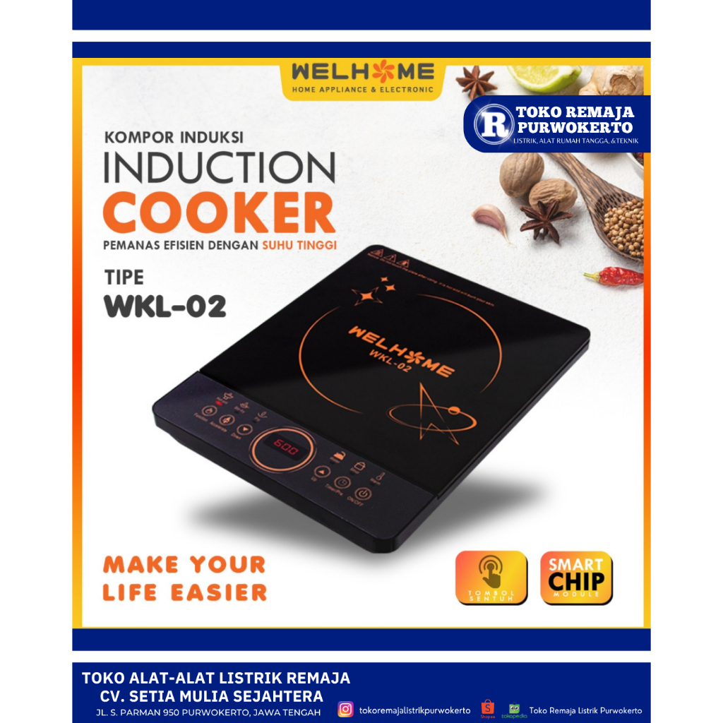 Kompor Induksi WELHOME WKL-02 / Induction Cooker