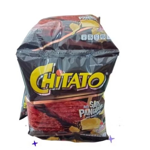 

Snack chitato rasa sapi panggang beef bbq flavour 1 renteng isi 10 bungkus @ 15g