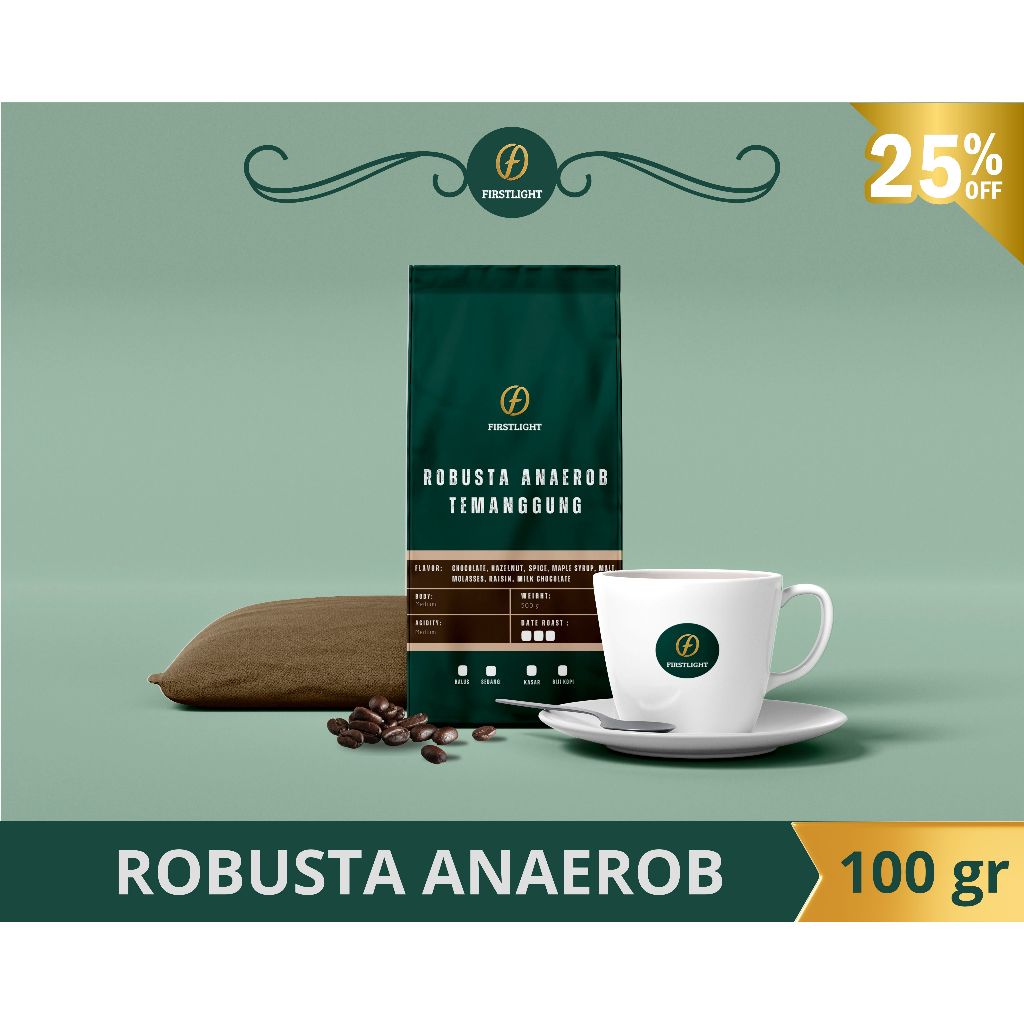 

Kopi Robusta Anaerob Temanggung 100g - Biji / Bubuk Kopi First Light Coffee