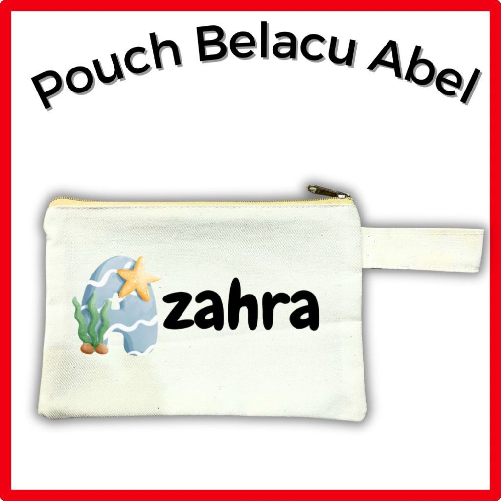 

Pouch Belacu Tema Custom Abel Tempat Pensil Anak Murah Bahan Belacu