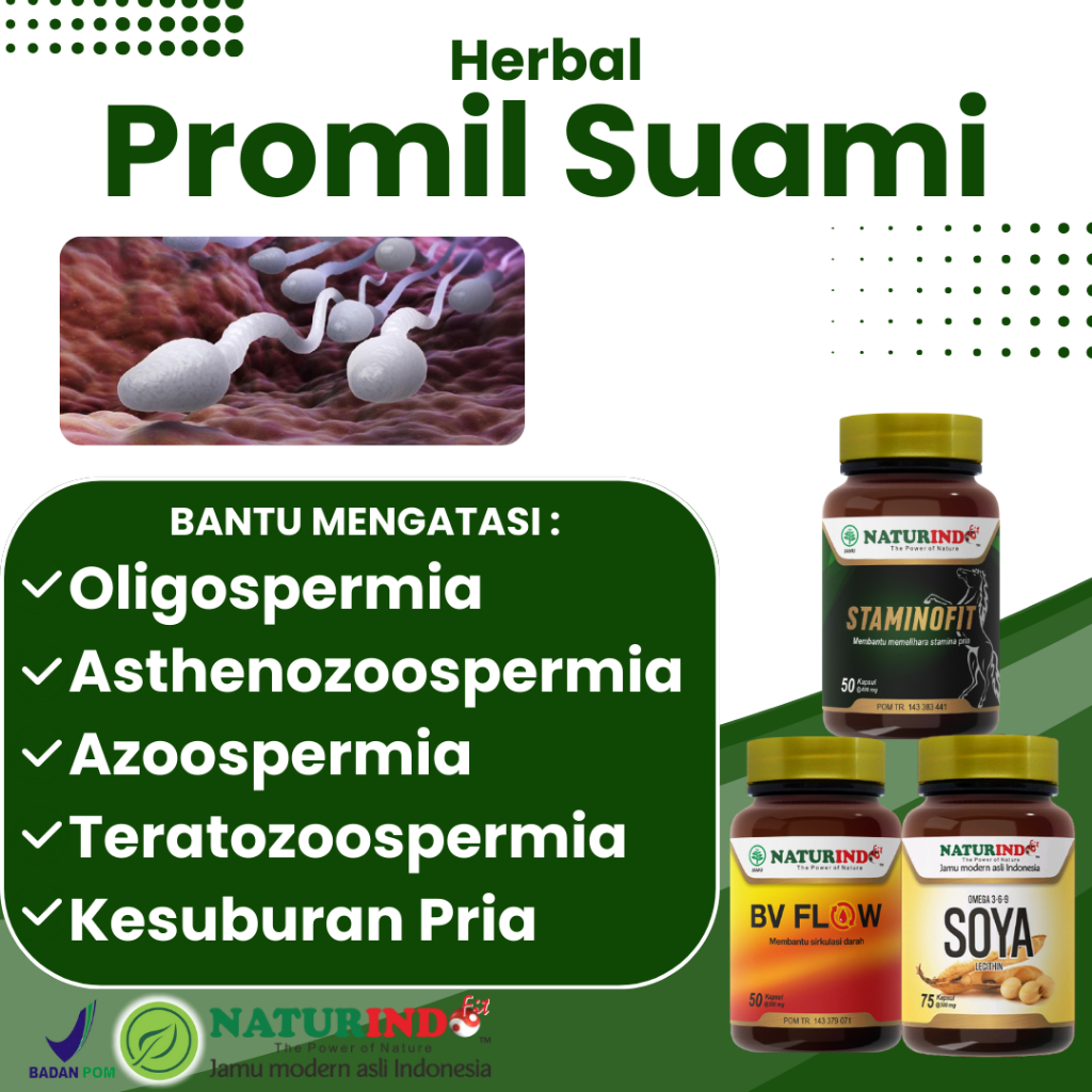 Herbal Promil Suami Penyubur Sperma Oligospermia Azoospermia Asthenozoospermia Teratozoospermia