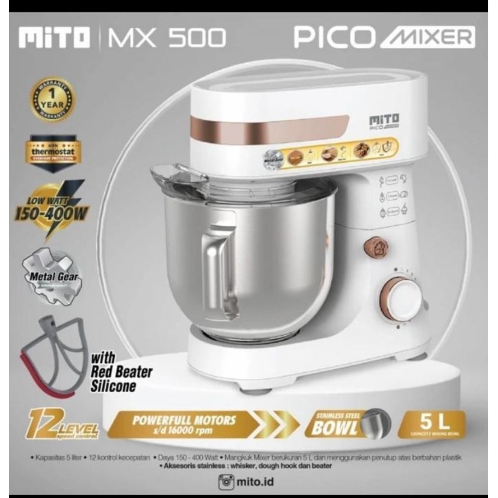 MITO STAND MIXER PICO MX 500 5 LITER
