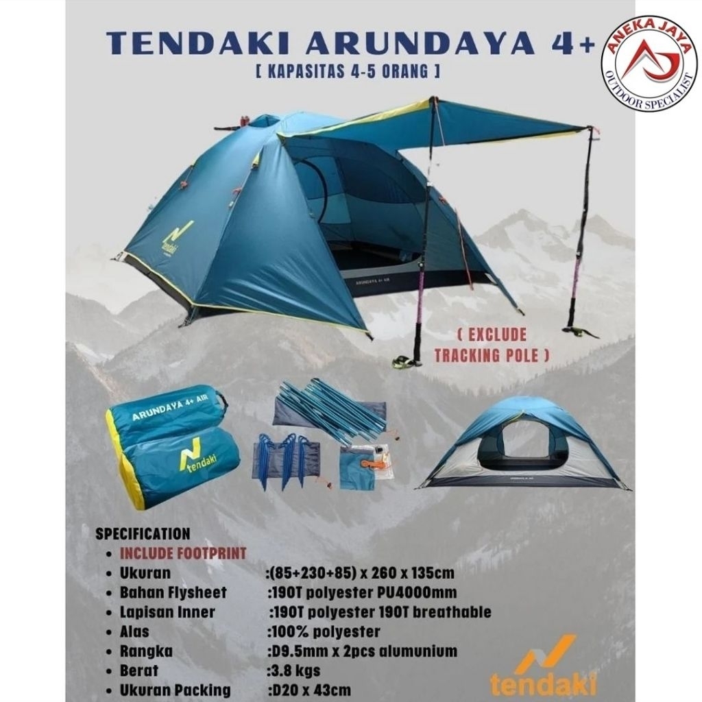 TENDA ARUNDAYA 4+ TENDAKI 4-5 ORANG