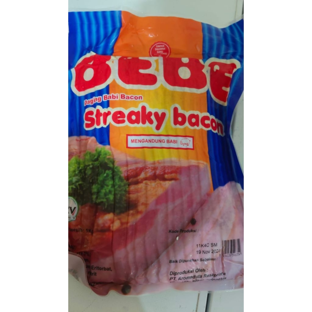 

Streaky Pork Bacon 1 Kg Bebe