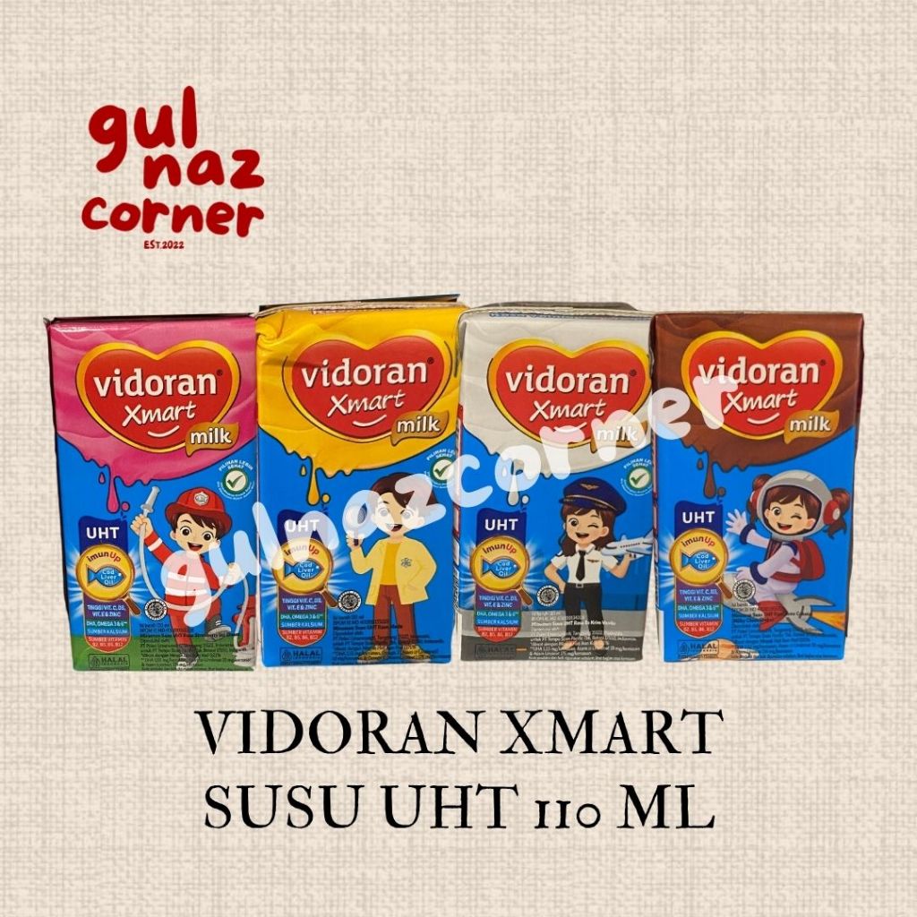

[FREE BUBBLE WRAP] VIDORAN XMART MILK KIDS 115 ML | SUSU UHT ANAK MINI