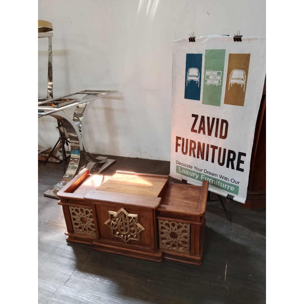 Podium lesehan, podium lesehan kayu jati, podium minimalis kayu jati, podium lesehan kayu jati