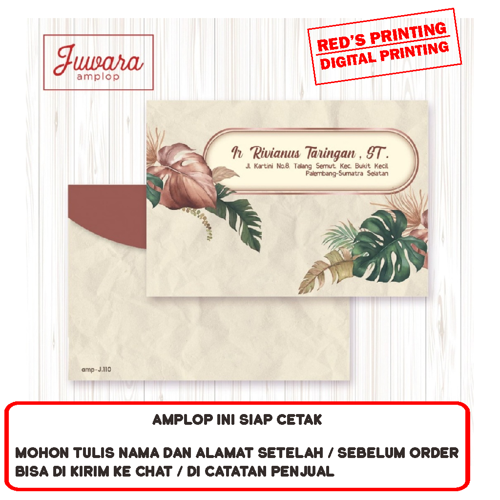 

Amplop Jawara J 110 Isi 50 pcs Sudah Cetak Nama dan Alamat