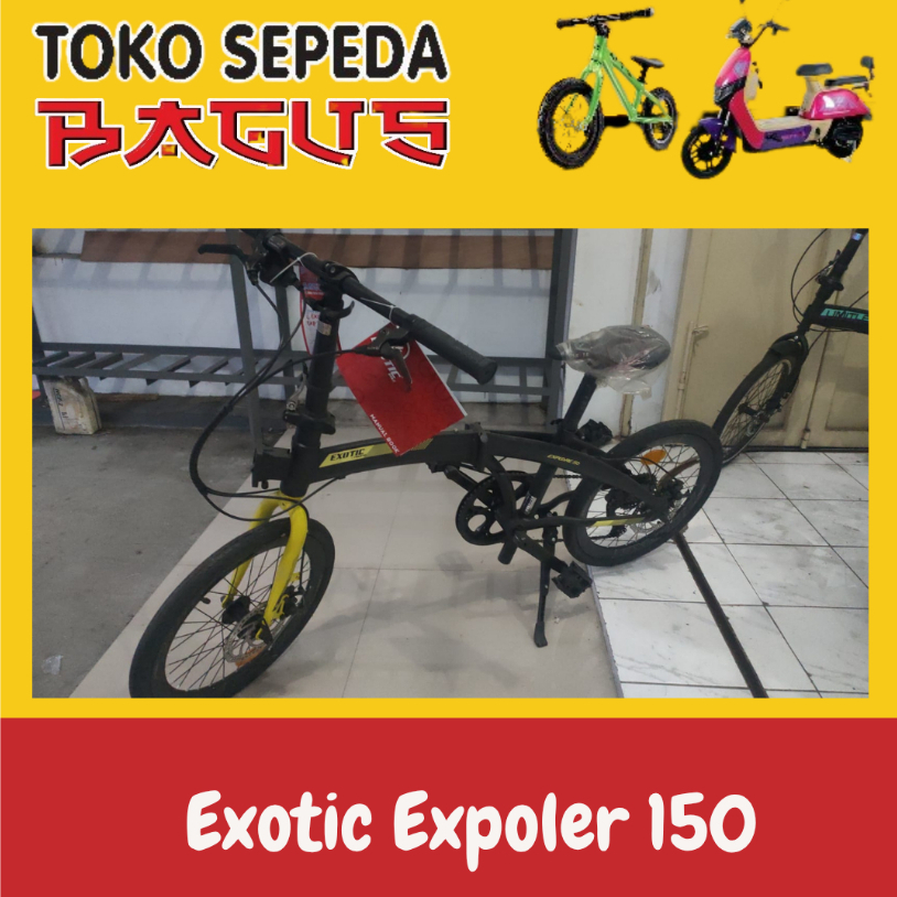 Sepeda Lipat 20 inch Exotic Explore 150 Aloy disc brake Cakram