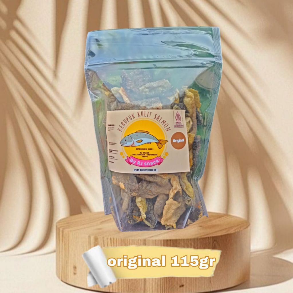 

Keripik Kulit Ikan Salmon Original Pouch 115gr Fish Skin Salmon Original Crunchy