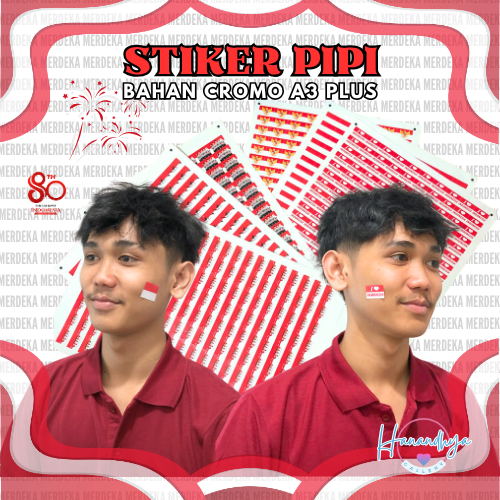 

Stiker pipi 17 agustus, kemerdekaan bahan chromo