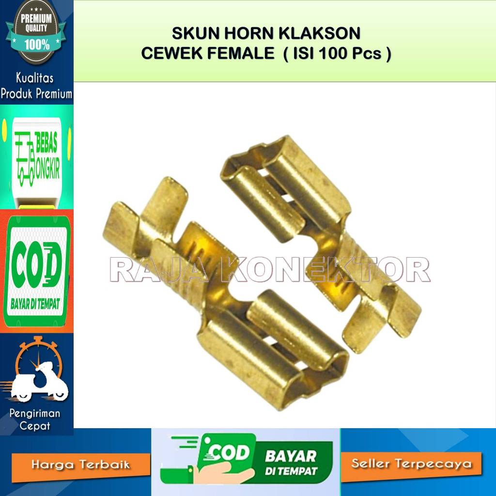 ISI 100 PCS SKUN TERMINAL KLAKSON HORN MOTOR MOBIL-SKUN KABEL MOTOR-SKUN KABEL MOTOR-SKUN KABEL