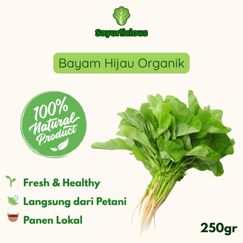 

Bayam Hijau Organik 250gr