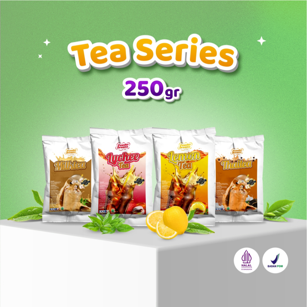 

Powder Dreams - Bubuk Minuman Series Tea 250 Gram Premium dan Reguler