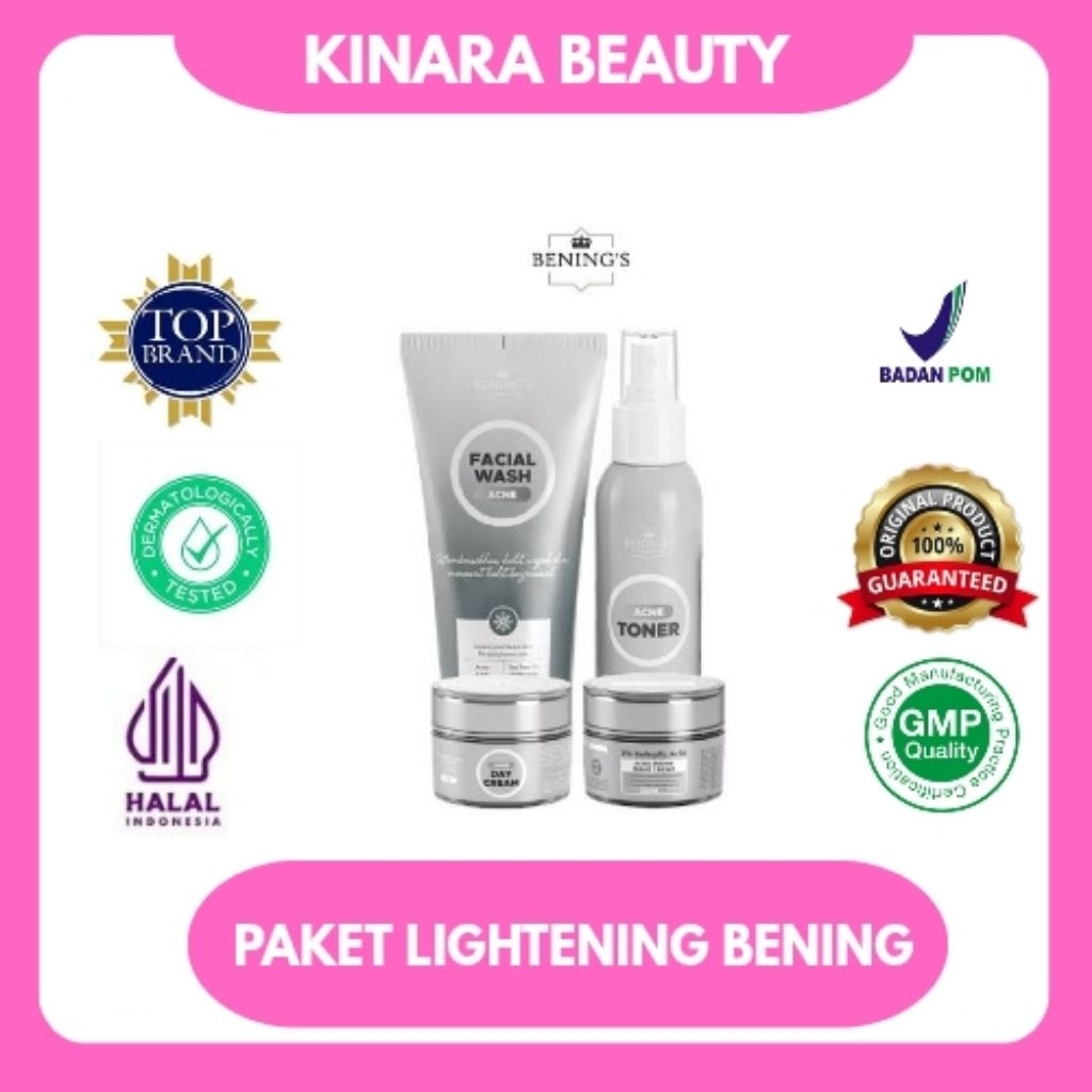 PAKET LIGHTENING BENING'S SKINCARE / BENING'S CLINIC / BENING SKINCARE