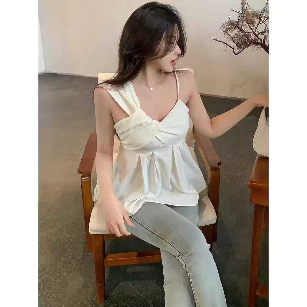 Toply shop atasan top wanita cey crinkle / atasan wanita korea style  / Top sally