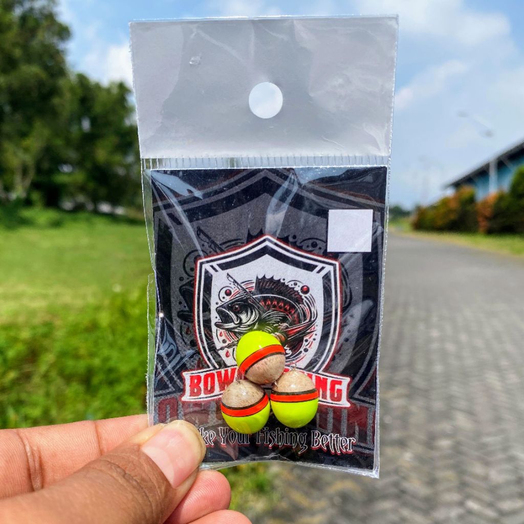 PELAMPUNG CILOK 1,2 CM WARNA HIJAU BAHAN KAYU BALSA SANGAT SENSITIF RASBORA