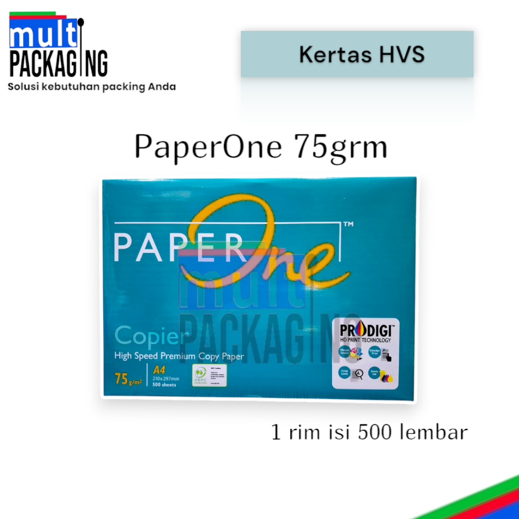 

Kertas PaperOne HVS 75grm A4 isi 500 lembar Copier High Speed Premium