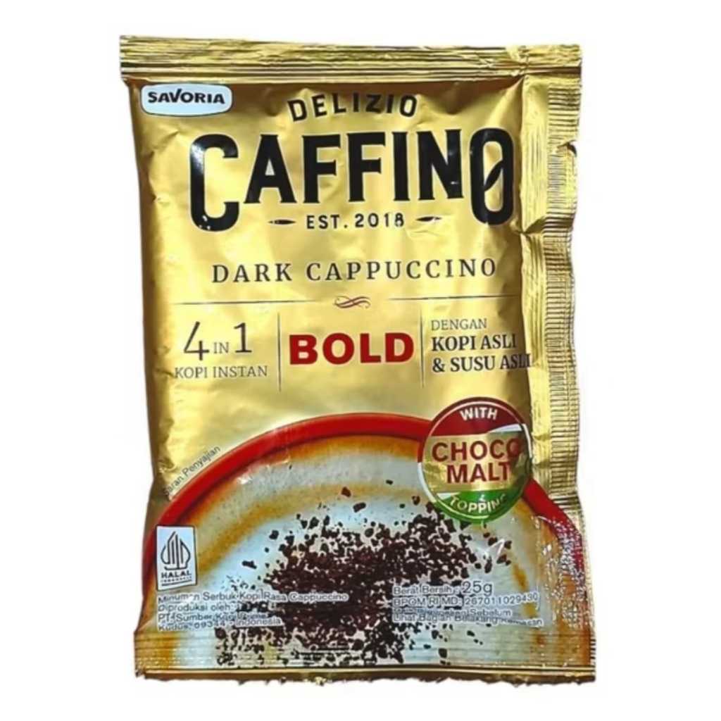 

Delizio CAFFINO BOLD DARK CAPPUCCINO Strong Coffee Less Sweet - Beli Banyak = Makin Murah!!!