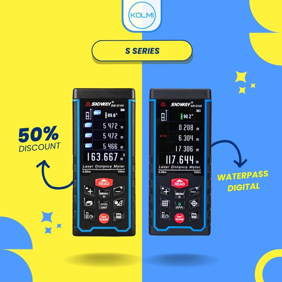 SNDWAY Meteran Laser Digital Distance 120 Meter SW-S120 CAMERA