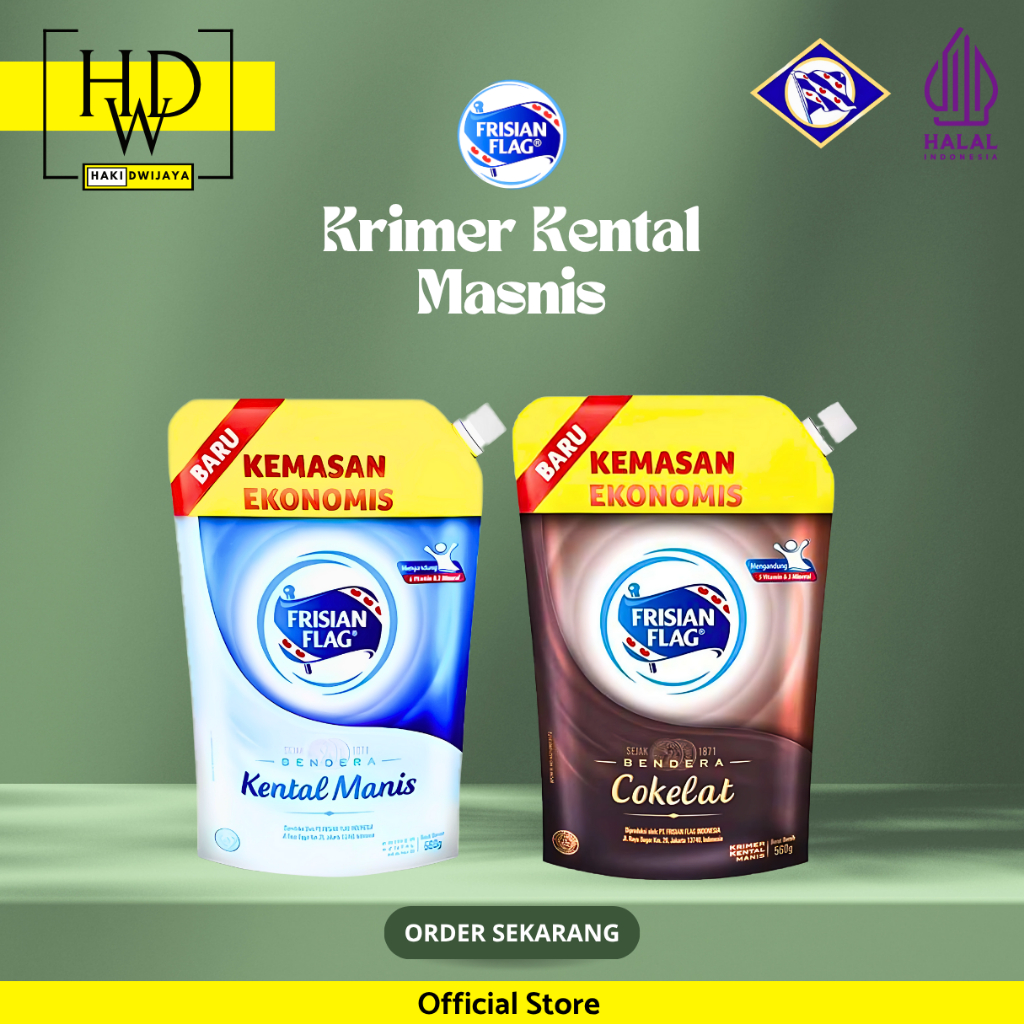 

Frisian Flag Bendera Kental Manis 545 gram Kemasan Pouch Ekonomis