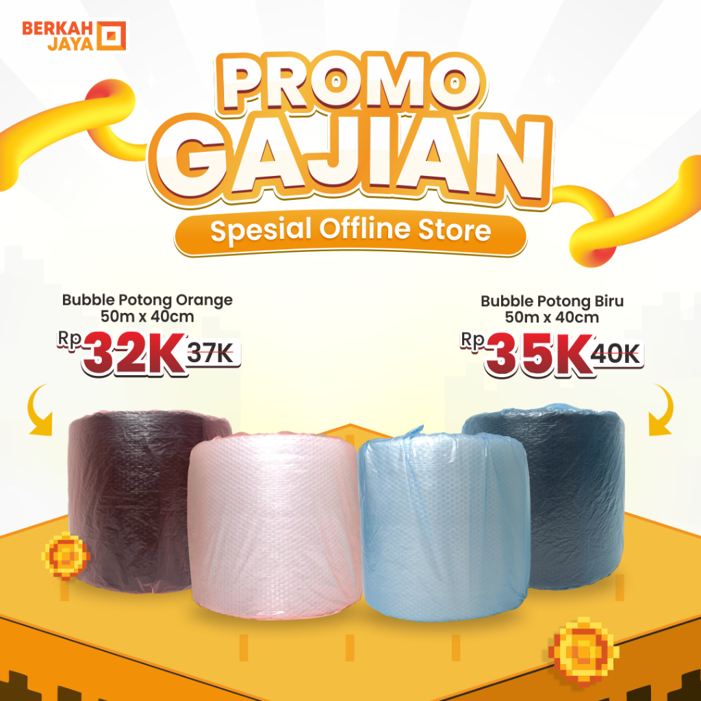 

[KHUSUS INSTANT] Bubble wrap 40cm x 50m bening hitam plastik buble wrap Solo Plastik gelembung