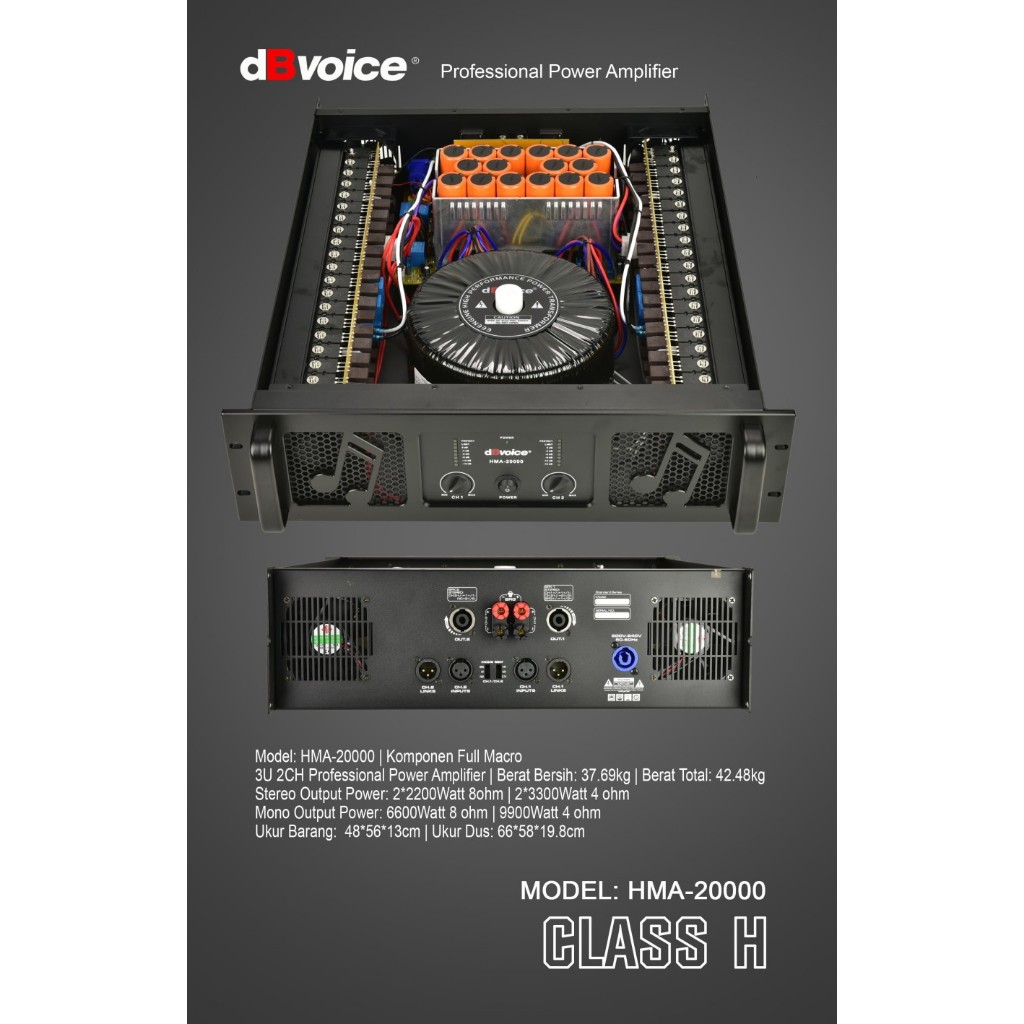 HMA-20000 POWER AMPLIFIER CLASS H DBVOICE ORIGINAL / POWER AMPLIFIER CLASS H / HMA20000 DBVOICE