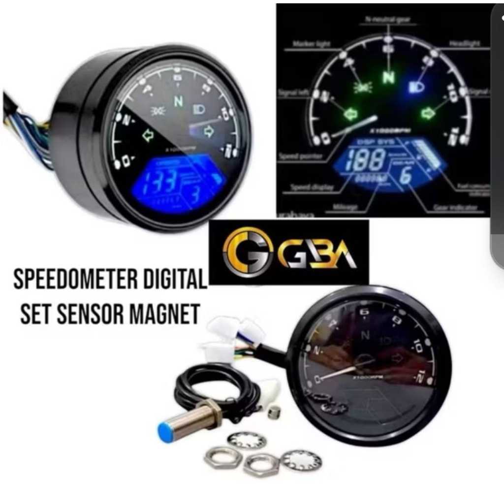 SPEEDOMETER BABON Harley jap style Vespa px cb GL megapro tiger Rxking W175 Spido babon Panel meter 