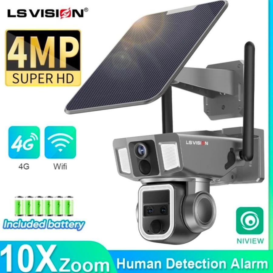 CCTV WIFI dan 4G Solar Panel Dual Lens 10X Optical