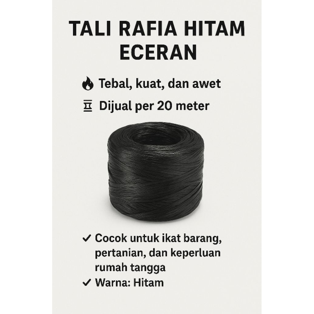 

Tali Plastik / Rafia - Kemasan Hemat - 20 meter